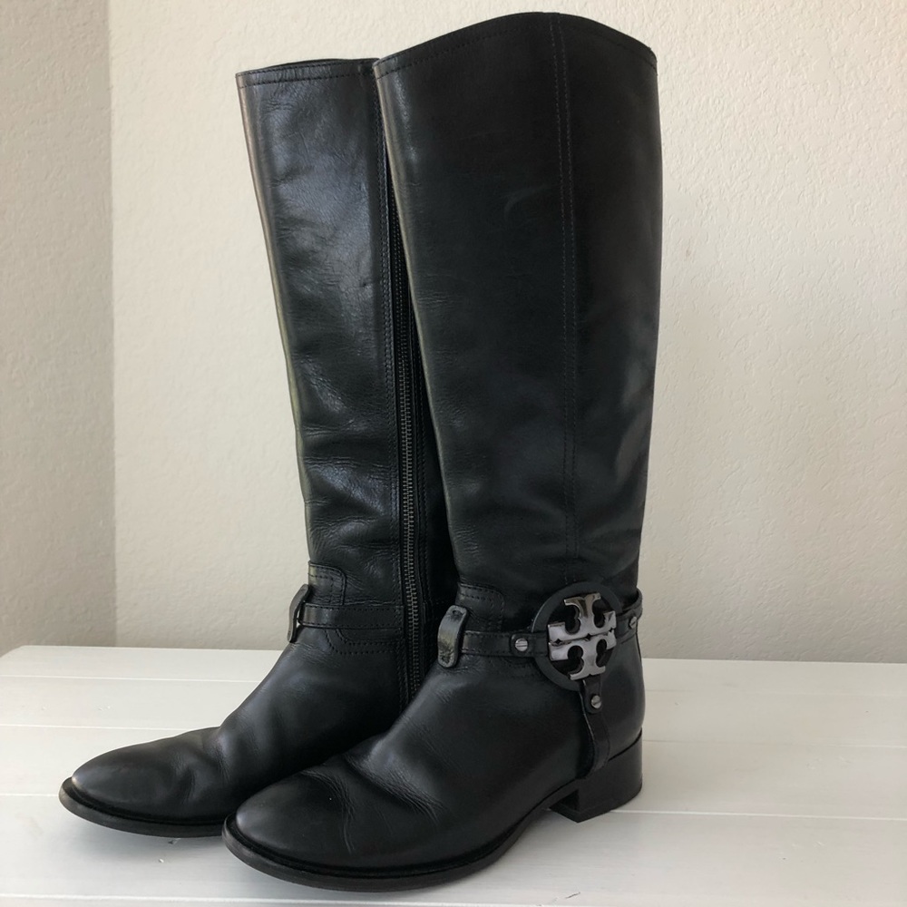 Tory Burch Black Riding Boots